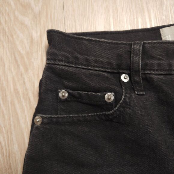 Everlane The Original Cheeky Jeans Womens Size 24S Black Straight High Rise - Picture 2 of 13